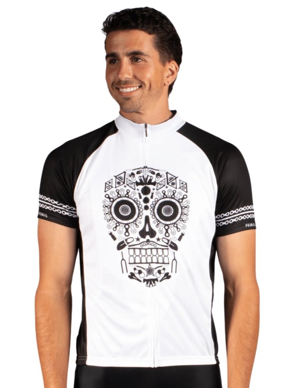 3/$88❤️as new Primal Los Muertos Sport Cut Cycling Jersey Day Of The Dead Skull